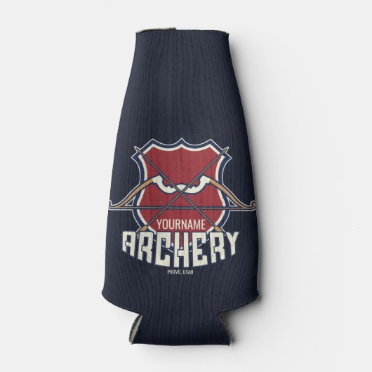 Aangepaste NAAM Archery Sports Recurve Bow Arrow Flesjeskoeler (Voorkant)