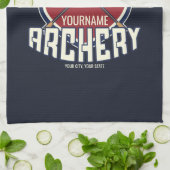 Aangepaste NAAM Archery Sports Recurve Bow Arrow Theedoek (Gevouwen)