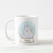 Aangepaste naam Arctic Fox Christmas Koffiemok (Links)