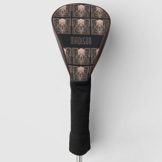 Aangepaste naam Art Deco Golfheadcover (Voorkant)