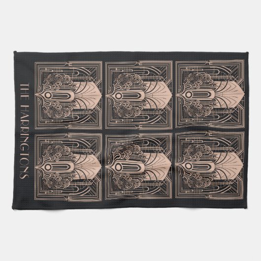 Aangepaste naam Art Deco Theedoek (Horizontaal)