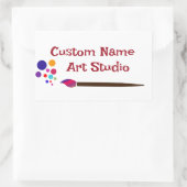 Aangepaste naam Art Studio Artist Painter Rechthoekige Sticker (Tas)