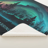 Aangepaste naam Aurora Borealis Illustratie Sherpa Deken (3/4)