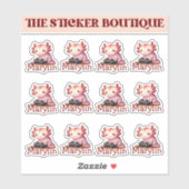Aangepaste naam Axolotl Gaming Sticker Pack (Vel)