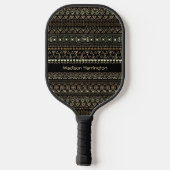 Aangepaste naam Aztec Pattern Pickleball Paddle (Achterkant)