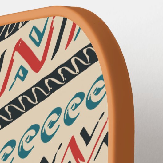 Aangepaste naam Aztec Pattern Pickleball Paddle (Links Detail)