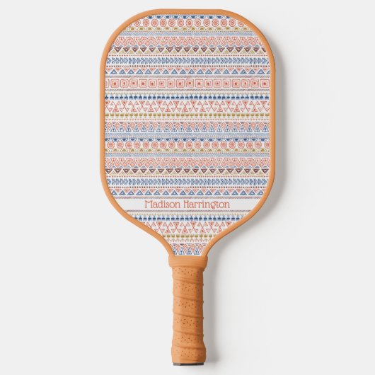 Aangepaste naam Aztec Pattern Pickleball Paddle (Voorkant)