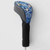 Aangepaste naam Azulejo Tegels Pattern Golfheadcover (Schuin)