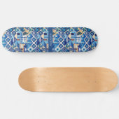 Aangepaste naam Azulejo Tegels Pattern Skateboard (Horizontaal)
