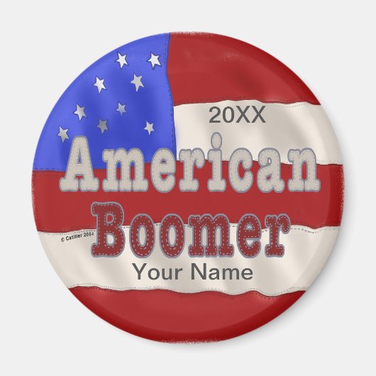 Aangepaste naam baby Boomer Magneet (Voorkant)