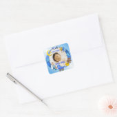 Aangepaste naam Baby Boy Vierkante Sticker (Envelop)