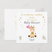 Aangepaste Naam Baby Giraffe ballonnen Baby shower (Voorkant / Achterkant)