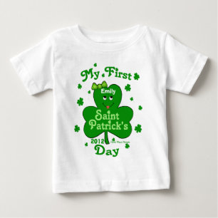 Aangepaste naam Baby Girl's First St. Patrick's Da