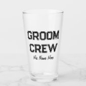 Aangepaste naam Bachelor Party Bier Glas (Voorkant)