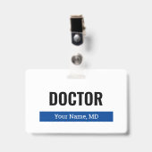 Aangepaste naam badge met clip voor artsen MD (Voorzijde met clip)