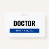 Aangepaste naam badge met clip voor artsen MD (Voorkant)