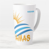 Aangepaste naam Bahama's Latte Mok (Rechterhoek)