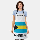 Aangepaste naam Bahamas-vlag Schort (Gedragen)