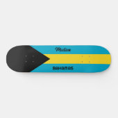 Aangepaste naam Bahamas-vlag Skateboard (Horizontaal)