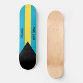 Aangepaste naam Bahamas-vlag Skateboard (Voorkant)