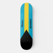 Aangepaste naam Bahamas-vlag Skateboard (Voorkant)