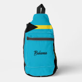 Aangepaste naam Bahamas-vlag Sling Bag (Voorkant)
