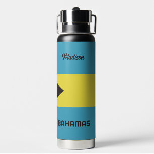 Aangepaste naam Bahamas-vlag Waterfles