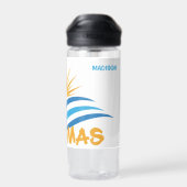 Aangepaste naam Bahama's Waterfles (Achterkant)