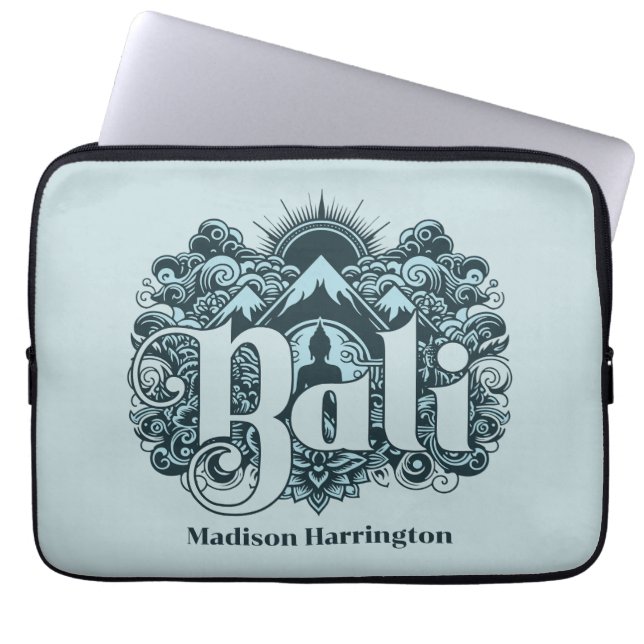 Aangepaste naam Bali Laptop Sleeve (Voorkant)