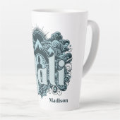 Aangepaste naam Bali Latte Mok (Rechterhoek)