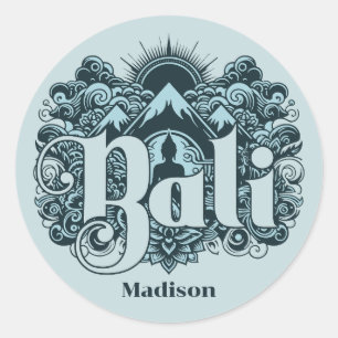 Aangepaste naam Bali Ronde Sticker