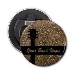 Aangepaste naam: Band Merch Rock Guitar Country Mu Button Flesopener