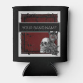 Aangepaste naam Band Merch Skull Roos Gothic Rock Blikjeskoeler (Voorkant)