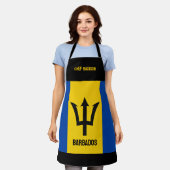 Aangepaste naam Barbados-vlag Schort (Gedragen)