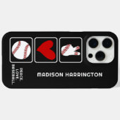 Aangepaste naam Baseball Case-Mate iPhone Case (Achterkant (horizontaal))