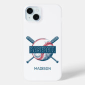 Aangepaste naam Baseball Case-Mate iPhone Case (Achterkant)