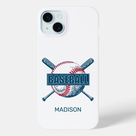 Aangepaste naam Baseball Case-Mate iPhone Case (Achterkant)