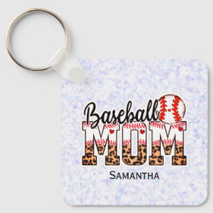 Aangepaste naam Baseball Ma MOEDERDAG Sleutelhanger