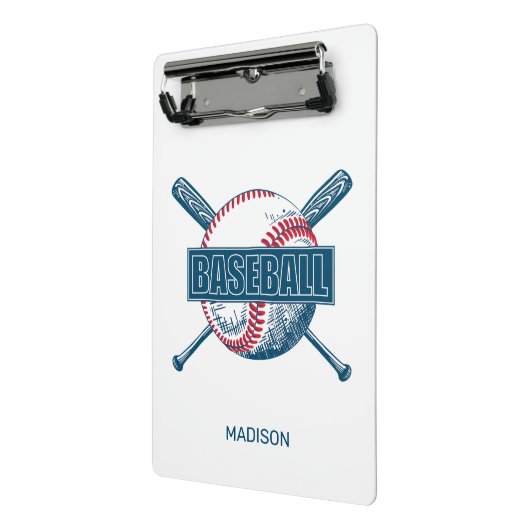 Aangepaste naam Baseball Mini Klembord (Angled2)