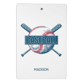 Aangepaste naam Baseball Mini Klembord (Achterkant)