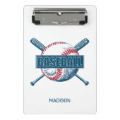 Aangepaste naam Baseball Mini Klembord (Voorkant)