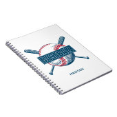 Aangepaste naam Baseball Notitieboek (Rechterzijde)