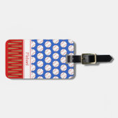 Aangepaste naam Baseball-patroon Bagagelabel (Voorkant horizontaal)