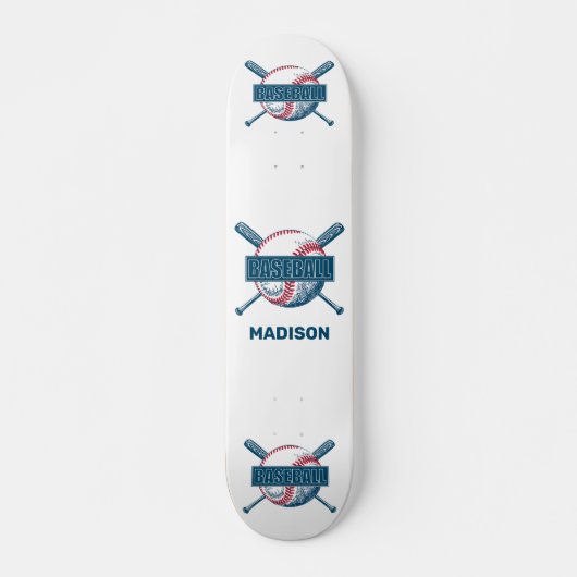 Aangepaste naam Baseball Skateboard (Voorkant)
