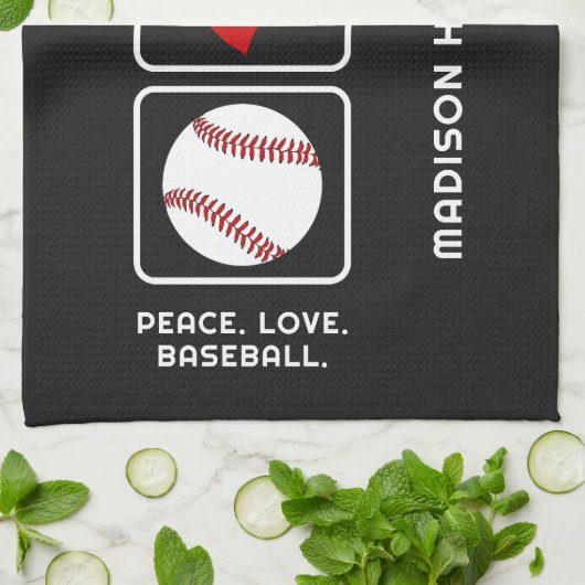 Aangepaste naam Baseball Theedoek (Gevouwen)