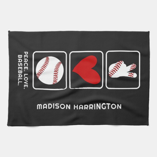 Aangepaste naam Baseball Theedoek (Horizontaal)