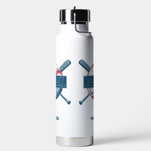 Aangepaste naam Baseball Waterfles (Links)
