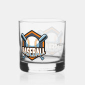 Aangepaste naam Baseball Whisky Glas (Voorkant)
