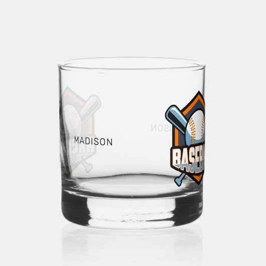 Aangepaste naam Baseball Whisky Glas (Links)