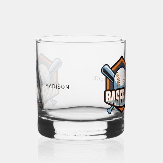 Aangepaste naam Baseball Whisky Glas (Rechts)